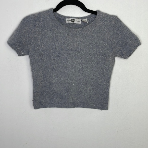vintage Y2K fuzzy soft angora lambswool baby cropped top - Picture 1 of 6